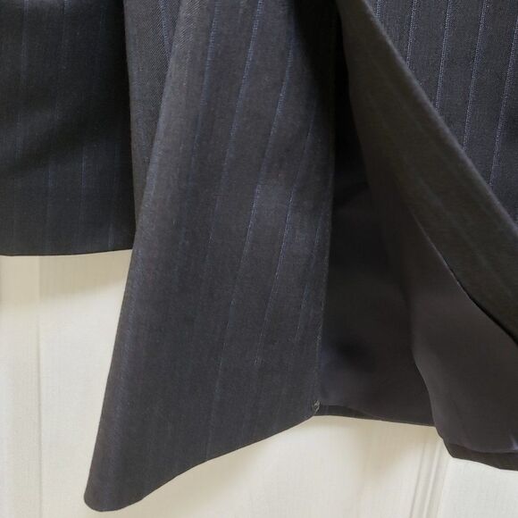 Jos. A. Bank 44L Gray Blue Stripe Wool Silk Blend 2 Button Vented Classic Office - Picture 8 of 15